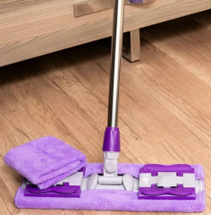 Mop Paspas Mor Teleskopik Mandallı Mikrofiber Sihirli Mop