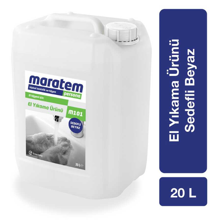 Maratem M101 Sıvı El Sabunu Beyaz Sedefli 20lt
