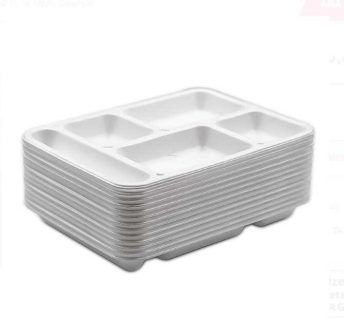 5 Göz Köpük Tabak Tabldot 100LÜ