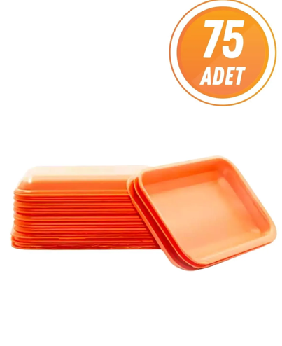 Turuncu Köpük Tabak 2000 gr (75 Adet)